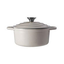 Matt White Enamel Cast Iron Casserole